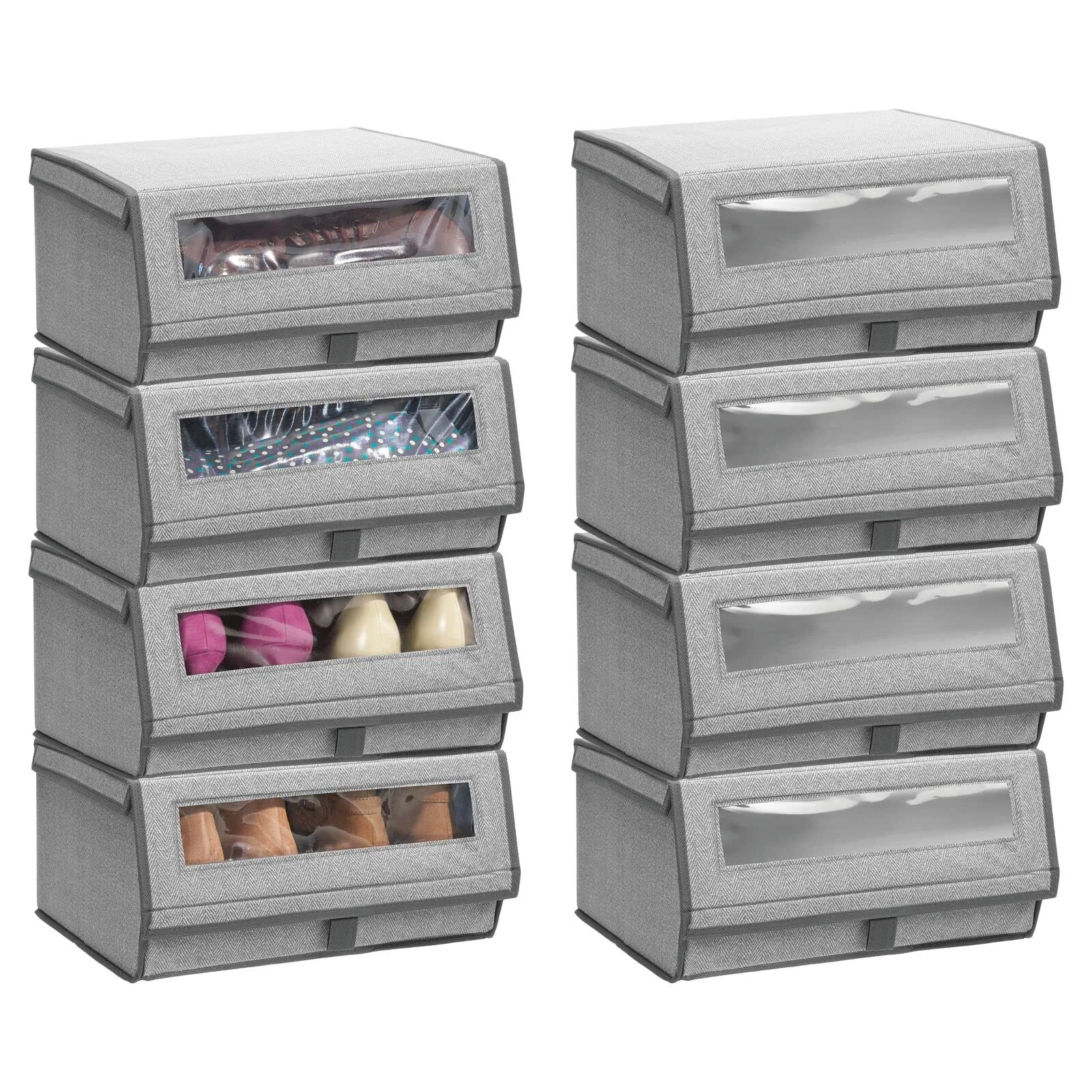 mDesign Shoe Storage Box