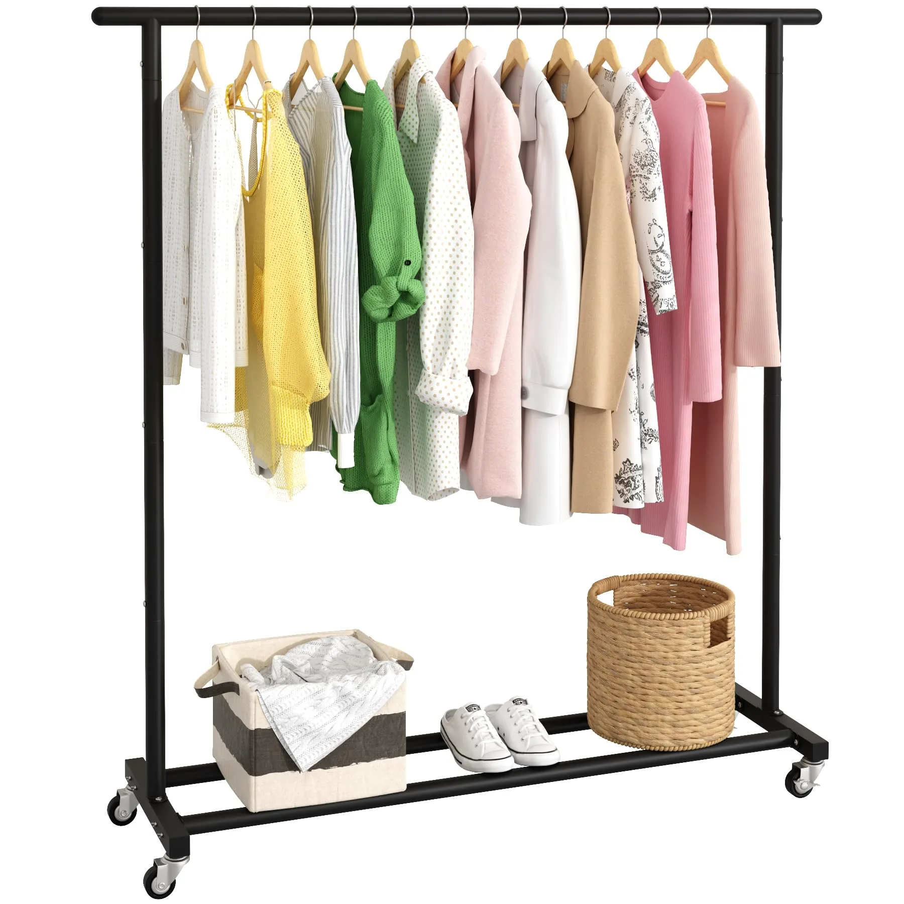 Whitmor Spacemaker Rolling Garment Rack image 2